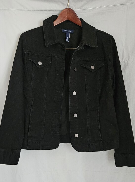 Charter Club Jackets & Blazers - Charter Club Black Lightweight Denim Jacket